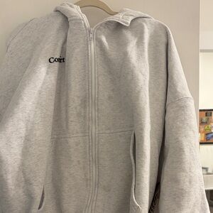 Gray Zip-Up Hoodie